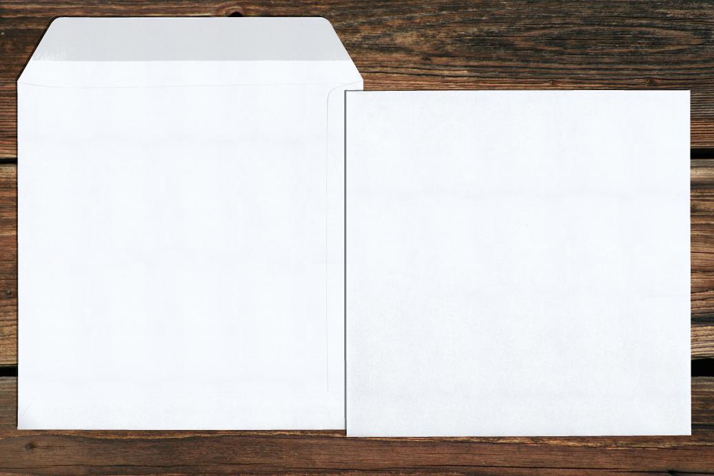 Versandtaschen 220x220 mm Nassklebend Weiß 120 g/qm